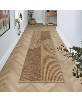 the carpet Kansas - Tapis d'extérieur Robuste au Look Naturel de Jute, résistant aux intempéries, Convient pour la terrasse et