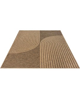 the carpet Kansas - Tapis d'extérieur Robuste au Look Naturel de Jute, résistant aux intempéries, Convient pour la terrasse et