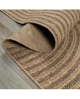 the carpet Kansas - Tapis d'extérieur Robuste au Look Naturel de Jute, résistant aux intempéries, Convient pour la terrasse et