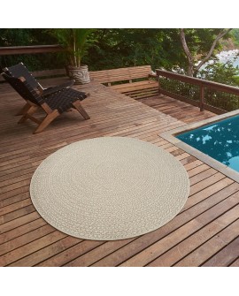 the carpet Kansas - Tapis d'extérieur Robuste au Look Naturel de Jute, résistant aux intempéries, Convient pour la terrasse et