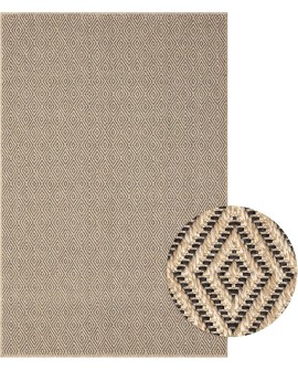 the carpet Kansas - Tapis d'extérieur Robuste au Look Naturel de Jute, résistant aux intempéries, Convient pour la terrasse et