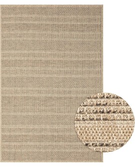 the carpet Kansas - Tapis d'extérieur Robuste au Look Naturel de Jute, résistant aux intempéries, Convient pour la terrasse et