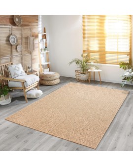 the carpet Kansas - Tapis d'extérieur Robuste au Look Naturel de Jute, résistant aux intempéries, Convient pour la terrasse et