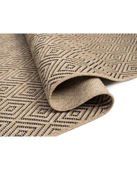 the carpet Kansas - Tapis d'extérieur Robuste au Look Naturel de Jute, résistant aux intempéries, Convient pour la terrasse et