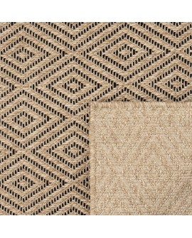 the carpet Kansas - Tapis d'extérieur Robuste au Look Naturel de Jute, résistant aux intempéries, Convient pour la terrasse et