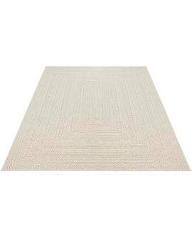 the carpet Kansas - Tapis d'extérieur Robuste au Look Naturel de Jute, résistant aux intempéries, Convient pour la terrasse et