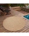 the carpet Kansas - Tapis d'extérieur Robuste au Look Naturel de Jute, résistant aux intempéries, Convient pour la terrasse et