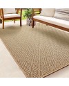 the carpet Kansas - Tapis d'extérieur Robuste au Look Naturel de Jute, résistant aux intempéries, Convient pour la terrasse et