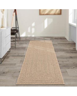 the carpet Kansas - Tapis d'extérieur Robuste au Look Naturel de Jute, résistant aux intempéries, Convient pour la terrasse et