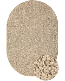 the carpet Kansas - Tapis d'extérieur Robuste au Look Naturel de Jute, résistant aux intempéries, Convient pour la terrasse et