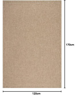 the carpet Kansas - Tapis d'extérieur Robuste au Look Naturel de Jute, résistant aux intempéries, Convient pour la terrasse et