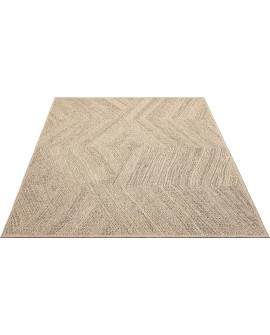 the carpet Kansas - Tapis d'extérieur Robuste au Look Naturel de Jute, résistant aux intempéries, Convient pour la terrasse et