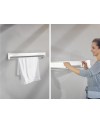 Leifheit Séchoir mural Telegant 72 Protect, sèche linge dépliable avec 8 barres de 90 cm, étendoir à linge robuste pour