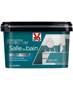 V33 Peinture de rénovation salle de bain, Rénovation perfection® Blanc satin 2L