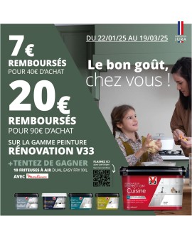 V33 Peinture de rénovation salle de bain, Rénovation perfection® Blanc satin 2L
