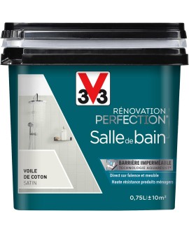 V33 Peinture de rénovation salle de bain, Rénovation perfection® Blanc satin 2L