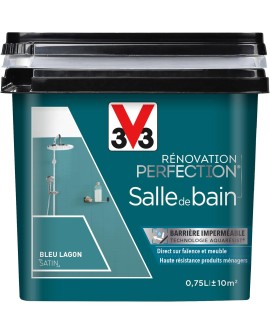 V33 Peinture de rénovation salle de bain, Rénovation perfection® Blanc satin 2L