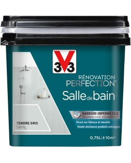 V33 Peinture de rénovation salle de bain, Rénovation perfection® Blanc satin 2L