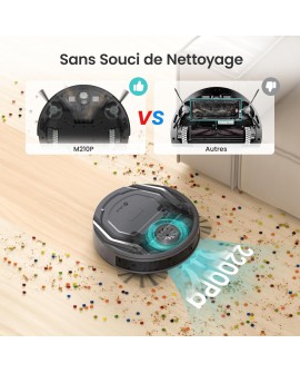 Lefant Robot aspirateur, Aspiration 2200 Pa, Poils d'animaux, Poils, sols, poussière, Nettoyage de la Maison, autonomie de 120