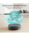 Lefant Robot aspirateur, Aspiration 2200 Pa, Poils d'animaux, Poils, sols, poussière, Nettoyage de la Maison, autonomie de 120