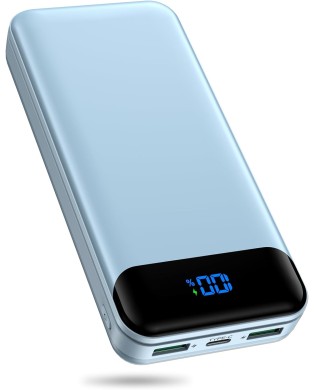 Enerwow Batterie Externe, 27000mAh Power Bank PD 30W Charge Rapide Portable Chargeur, USB C(Entrée&Sortie) Powerbank Compatible