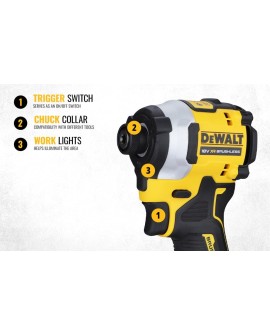 Dewalt - Visseuse à choc XR 18V Brushless (Produit seul) - DCF850N-XJ