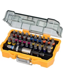 DEWALT Coffret de 32 Embouts de Vissage de 25mm Robustes et Précis - Assortiment de 32 Embouts de Vissage avec Porte-Embout à