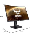 ASUS TUF Gaming VG27VQ - Ecran PC Gamer eSport 27" FHD - Dalle VA incurvée - 16:9 - 165Hz - 1ms - 1980x1080 - Display Port, HDMI