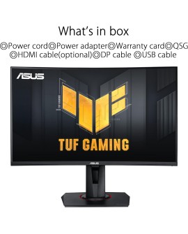 ASUS TUF Gaming VG27VQ - Ecran PC Gamer eSport 27" FHD - Dalle VA incurvée - 16:9 - 165Hz - 1ms - 1980x1080 - Display Port, HDMI