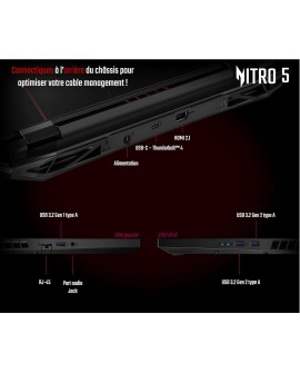 Acer Nitro V 15 ANV15-51-98ST, Ordinateur Portable Gaming 15.6'' Full HD IPS 165Hz, (Intel Core i9-13900H, NVIDIA GeForce RTX