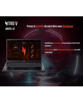 Acer Nitro V 15 ANV15-51-98ST, Ordinateur Portable Gaming 15.6'' Full HD IPS 165Hz, (Intel Core i9-13900H, NVIDIA GeForce RTX