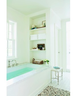 Tollens - Peinture Blanche Cuisines et Salle de bain - Résiste à l'Humidité et aux Moisissures - Velours - Blanc 1L  12m2