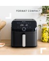 Moulinex Easy Fry XL Surface & Pizza 4L, Air fryer, Très grande surface de cuisson, Compact, Fenêtre de visualisation, Noir,