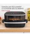 Moulinex Easy Fry XL Surface & Pizza 4L, Air fryer, Très grande surface de cuisson, Compact, Fenêtre de visualisation, Noir,