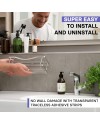 KINCMAX Etagère de Rangement de Douche Lot de 2 - Panier Salle de Bain sans Perçage - Étagère Murale Noire de Rangement pour