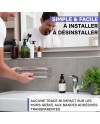 KINCMAX Etagère de Rangement de Douche Lot de 2 - Panier Salle de Bain sans Perçage - Étagère Murale Noire de Rangement pour