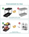 DEKAVA Lot de 2 Rangement sous Évier - Organisateur sous Evier Tiroir Coulissant à Extraction - Rangement Et Organisation De