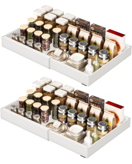 YheenLf Tiroir Coulissant Cuisine, Largeur Réglable Organisateur Placard (32-52cm), Rangement et Organisation des Armoires,