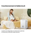 COMFEE' Déshumidificateur Compacte, Absorbe jusqu'à 12L/jour, Deshumidificateur d air avec Roulettes et Poignée, Minuterie 24H,