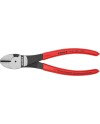 Knipex Pince coupante de côté à forte démultiplication noire atramentisée, gainées en plastique 160 mm 74 01 160