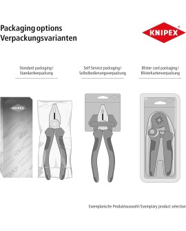 Knipex Pince coupante de côté à forte démultiplication noire atramentisée, gainées en plastique 160 mm 74 01 160