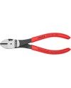 Knipex Pince coupante de côté à forte démultiplication noire atramentisée, gainées en plastique 160 mm 74 01 160