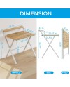 GreenForest Petit Bureau Pliant 70cm, Table Pliable Gaming avec à 2 Niveaux Rangement, Mini Bureau d'Ordinateur PC Portable pour
