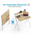 GreenForest Petit Bureau Pliant 70cm, Table Pliable Gaming avec à 2 Niveaux Rangement, Mini Bureau d'Ordinateur PC Portable pour
