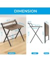 GreenForest Petit Bureau Pliant 70cm, Table Pliable Gaming avec à 2 Niveaux Rangement, Mini Bureau d'Ordinateur PC Portable pour