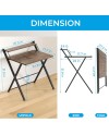 GreenForest Petit Bureau Pliant 70cm, Table Pliable Gaming avec à 2 Niveaux Rangement, Mini Bureau d'Ordinateur PC Portable pour