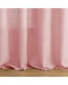 EMEMA Rideaux en Lin Transparents avec Oeillets Rideau Voilages de Fenêtre Lin Décorative Voile de Fenêtre Draperie Intérieur