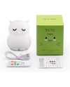 Tekemai Coloré Veilleuse Enfant, Toucher Lumière LED Lampe de Nuit, 9 Couleurs USB Rechargeable, Lampe de Silicone, Lampe de