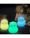 Tekemai Coloré Veilleuse Enfant, Toucher Lumière LED Lampe de Nuit, 9 Couleurs USB Rechargeable, Lampe de Silicone, Lampe de