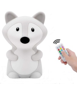 Tekemai Coloré Veilleuse Enfant, Toucher Lumière LED Lampe de Nuit, 9 Couleurs USB Rechargeable, Lampe de Silicone, Lampe de